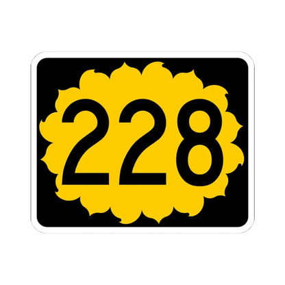 K-228 (Kansas) (Road Sign) STICKER Vinyl Kiss-Cut Decal 4 Inch White - The Sticker Space