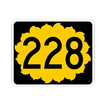 K-228 (Kansas) (Road Sign) STICKER Vinyl Kiss-Cut Decal 6 Inch White - The Sticker Space