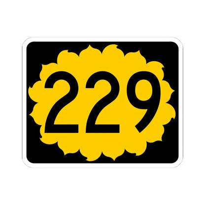 K-229 (Kansas) (Road Sign) STICKER Vinyl Kiss-Cut Decal 4 Inch White - The Sticker Space