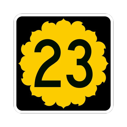 K-23 (Kansas) (Road Sign) STICKER Vinyl Kiss-Cut Decal 4 Inch White - The Sticker Space