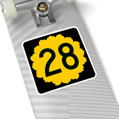 K-28 (Kansas) (Road Sign) STICKER Vinyl Kiss-Cut Decal - The Sticker Space