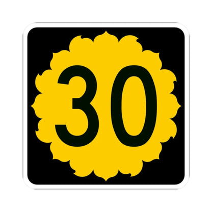 K-30 (Kansas) (Road Sign) STICKER Vinyl Kiss-Cut Decal 2 Inch White - The Sticker Space