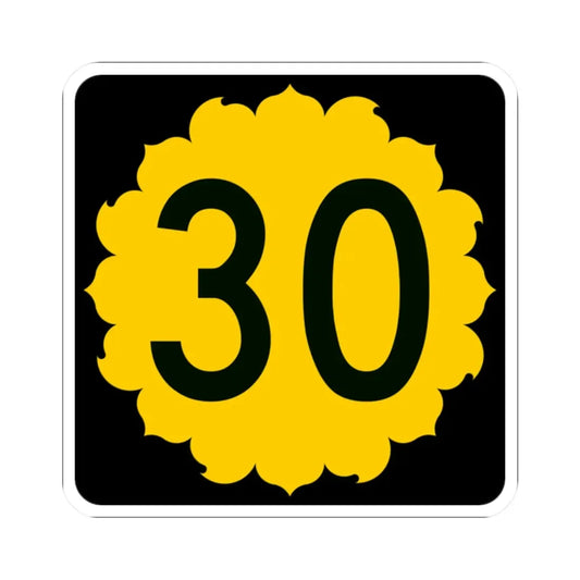 K-30 (Kansas) (Road Sign) STICKER Vinyl Kiss-Cut Decal 2 Inch White - The Sticker Space