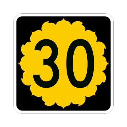 K-30 (Kansas) (Road Sign) STICKER Vinyl Kiss-Cut Decal 3 Inch White - The Sticker Space