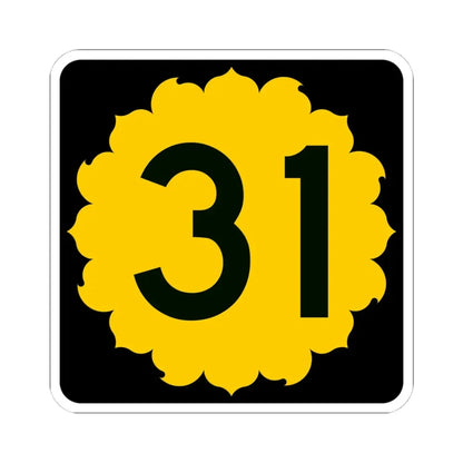 K-31 (Kansas) (Road Sign) STICKER Vinyl Kiss-Cut Decal 4 Inch White - The Sticker Space