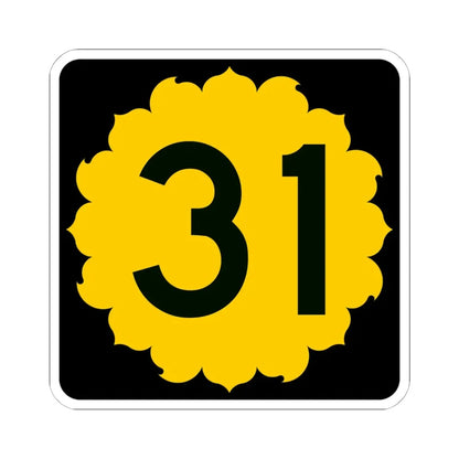 K-31 (Kansas) (Road Sign) STICKER Vinyl Kiss-Cut Decal 6 Inch White - The Sticker Space