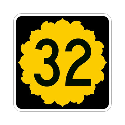K-32 (Kansas) (Road Sign) STICKER Vinyl Kiss-Cut Decal 6 Inch White - The Sticker Space