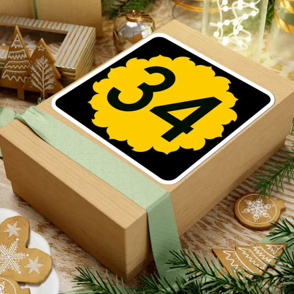 K-34 (Kansas) (Road Sign) STICKER Vinyl Kiss-Cut Decal - The Sticker Space