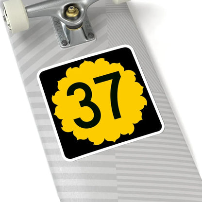 K-37 (Kansas) (Road Sign) STICKER Vinyl Kiss-Cut Decal - The Sticker Space