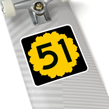 K-51 (Kansas) (Road Sign) STICKER Vinyl Kiss-Cut Decal - The Sticker Space
