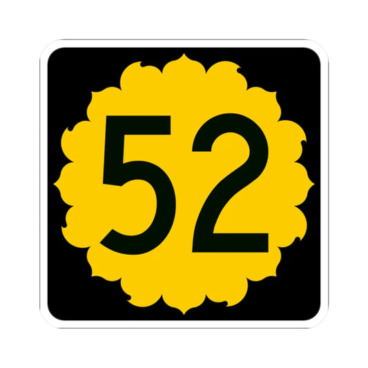 K-52 (Kansas) (Road Sign) STICKER Vinyl Kiss-Cut Decal 2 Inch White - The Sticker Space