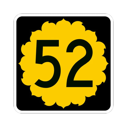 K-52 (Kansas) (Road Sign) STICKER Vinyl Kiss-Cut Decal 4 Inch White - The Sticker Space