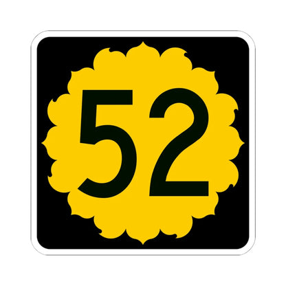 K-52 (Kansas) (Road Sign) STICKER Vinyl Kiss-Cut Decal 6 Inch White - The Sticker Space