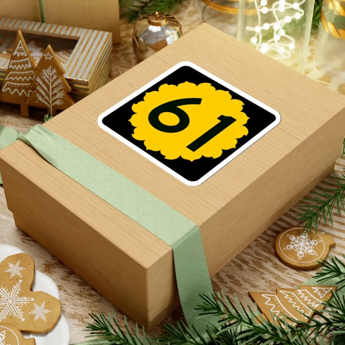 K-61 (Kansas) (Road Sign) STICKER Vinyl Kiss-Cut Decal - The Sticker Space