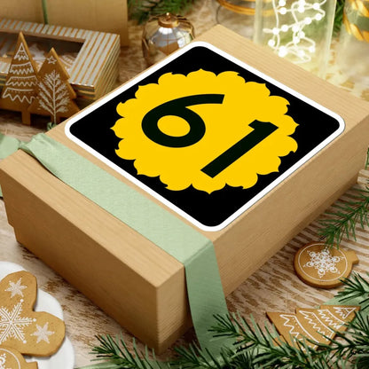 K-61 (Kansas) (Road Sign) STICKER Vinyl Kiss-Cut Decal - The Sticker Space