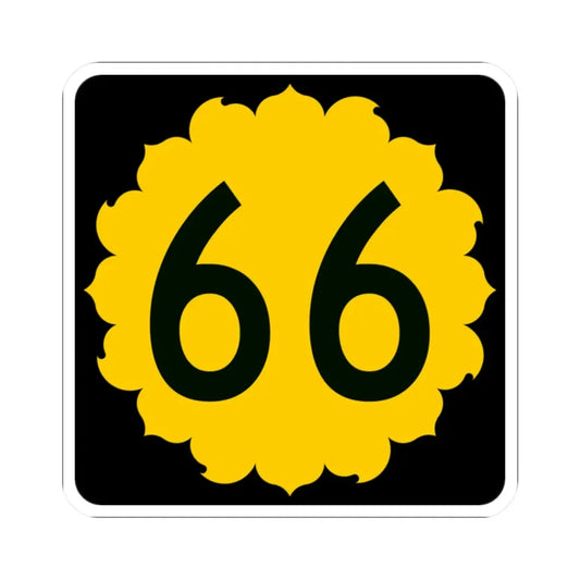 K-66 (Kansas) (Road Sign) STICKER Vinyl Kiss-Cut Decal 2 Inch White - The Sticker Space