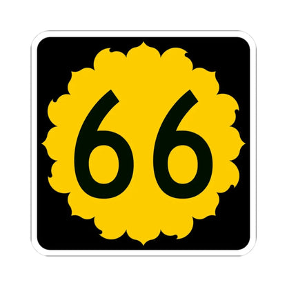 K-66 (Kansas) (Road Sign) STICKER Vinyl Kiss-Cut Decal 3 Inch White - The Sticker Space