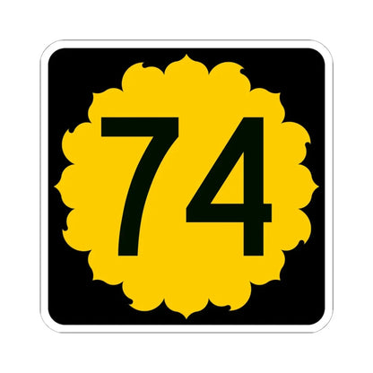 K-74 (Kansas) (Road Sign) STICKER Vinyl Kiss-Cut Decal 6 Inch White - The Sticker Space