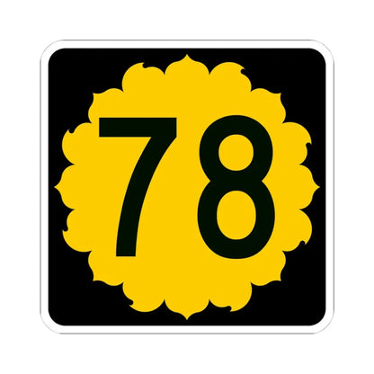 K-78 (Kansas) (Road Sign) STICKER Vinyl Kiss-Cut Decal 4 Inch White - The Sticker Space
