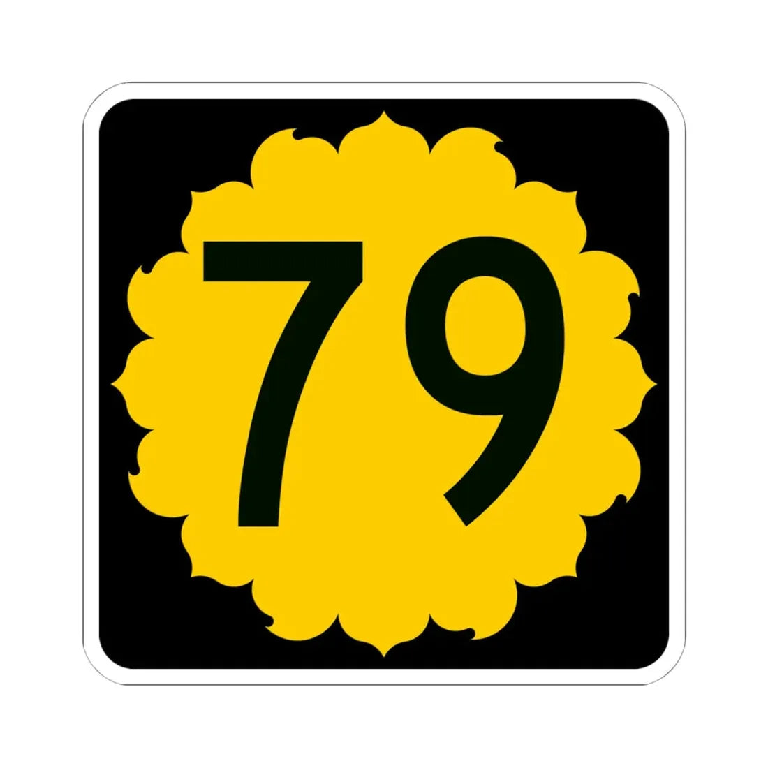 K-79 (Kansas) (Road Sign) STICKER Vinyl Kiss-Cut Decal 6 Inch White - The Sticker Space