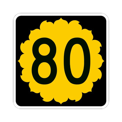 K-80 (Kansas) (Road Sign) STICKER Vinyl Kiss-Cut Decal 6 Inch White - The Sticker Space