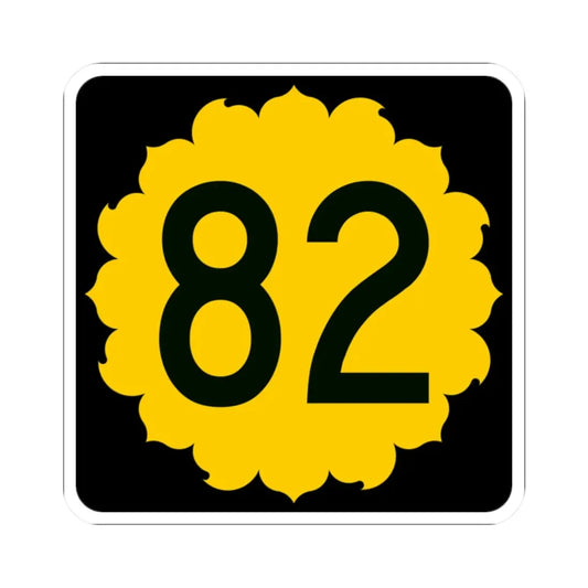 K-82 (Kansas) (Road Sign) STICKER Vinyl Kiss-Cut Decal 2 Inch White - The Sticker Space