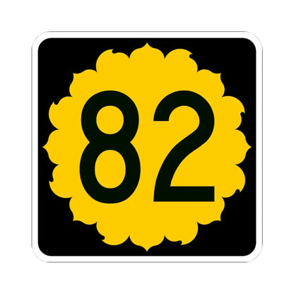 K-82 (Kansas) (Road Sign) STICKER Vinyl Kiss-Cut Decal 3 Inch White - The Sticker Space