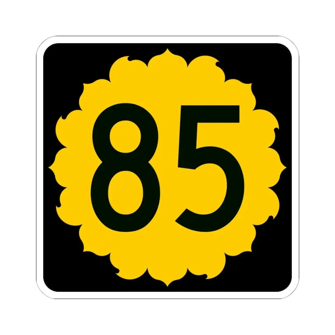 K-85 (Kansas) (Road Sign) STICKER Vinyl Kiss-Cut Decal 6 Inch White - The Sticker Space