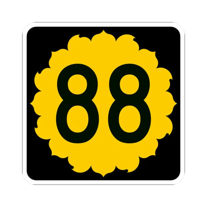 K-88 (Kansas) (Road Sign) STICKER Vinyl Kiss-Cut Decal 2 Inch White - The Sticker Space