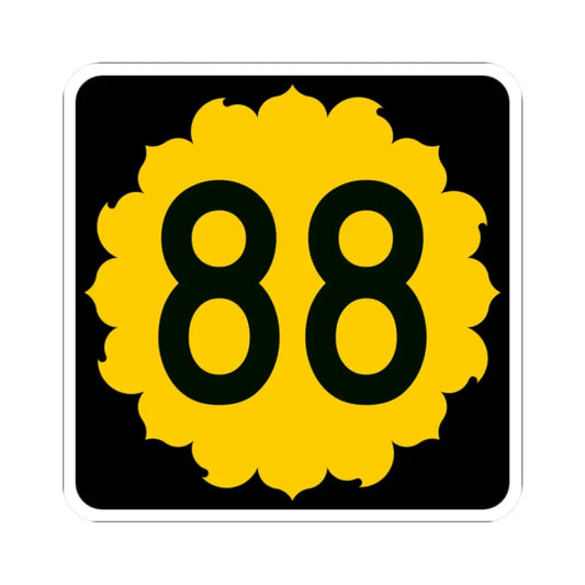 K-88 (Kansas) (Road Sign) STICKER Vinyl Kiss-Cut Decal 2 Inch White - The Sticker Space