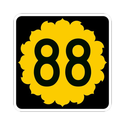 K-88 (Kansas) (Road Sign) STICKER Vinyl Kiss-Cut Decal 3 Inch White - The Sticker Space