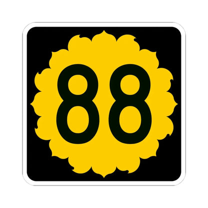 K-88 (Kansas) (Road Sign) STICKER Vinyl Kiss-Cut Decal 4 Inch White - The Sticker Space