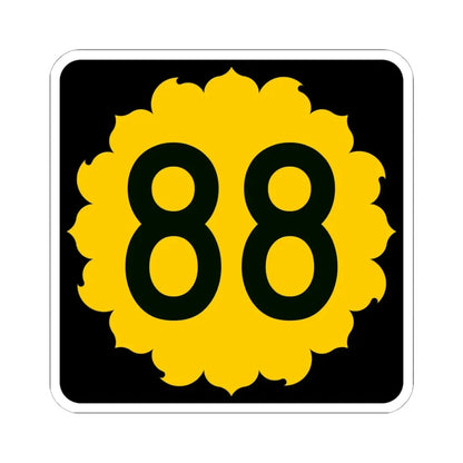 K-88 (Kansas) (Road Sign) STICKER Vinyl Kiss-Cut Decal 6 Inch White - The Sticker Space