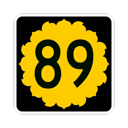 K-89 (Kansas) (Road Sign) STICKER Vinyl Kiss-Cut Decal 3 Inch White - The Sticker Space