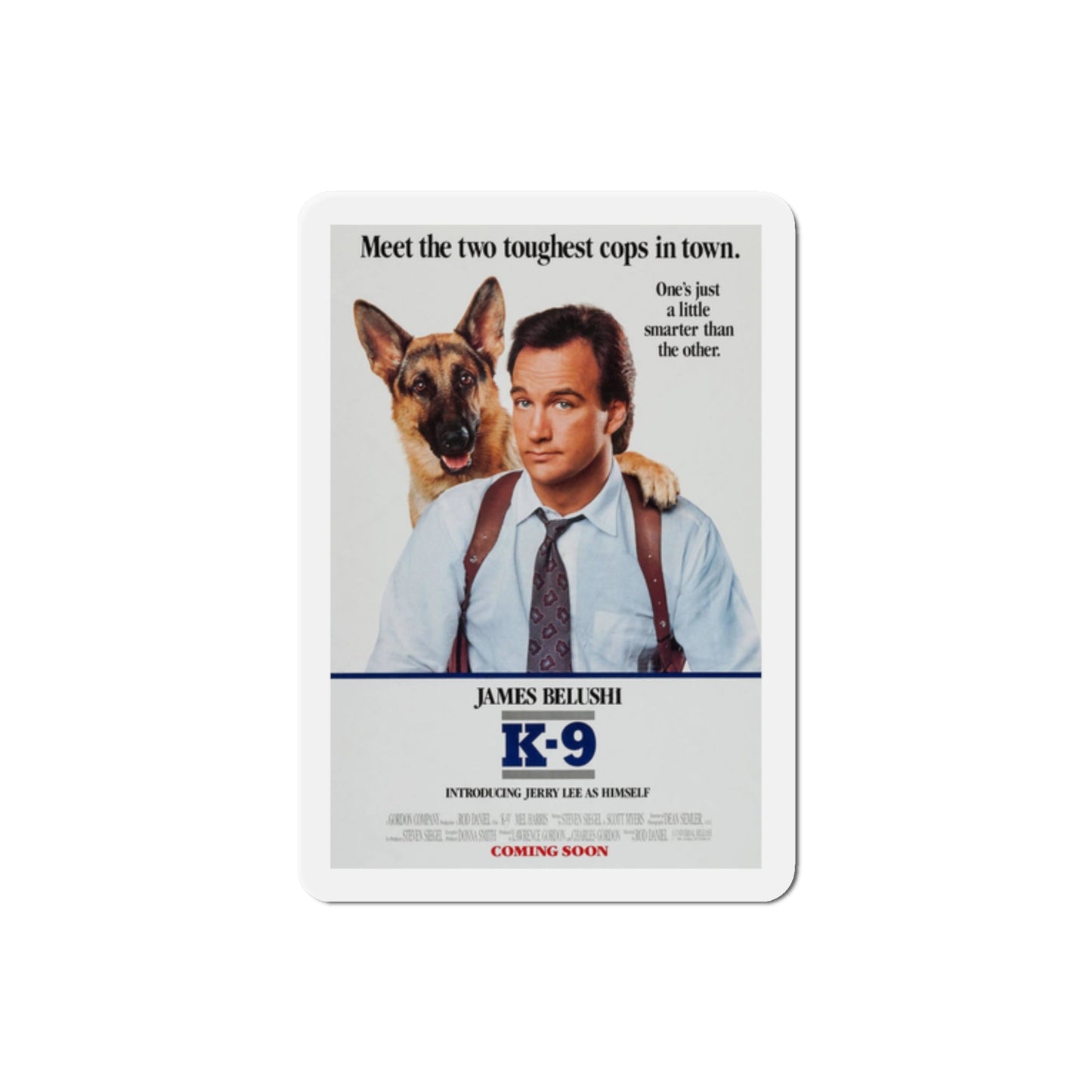 K 9 1989 Movie Poster Die-Cut Magnet-2" x 2"-The Sticker Space