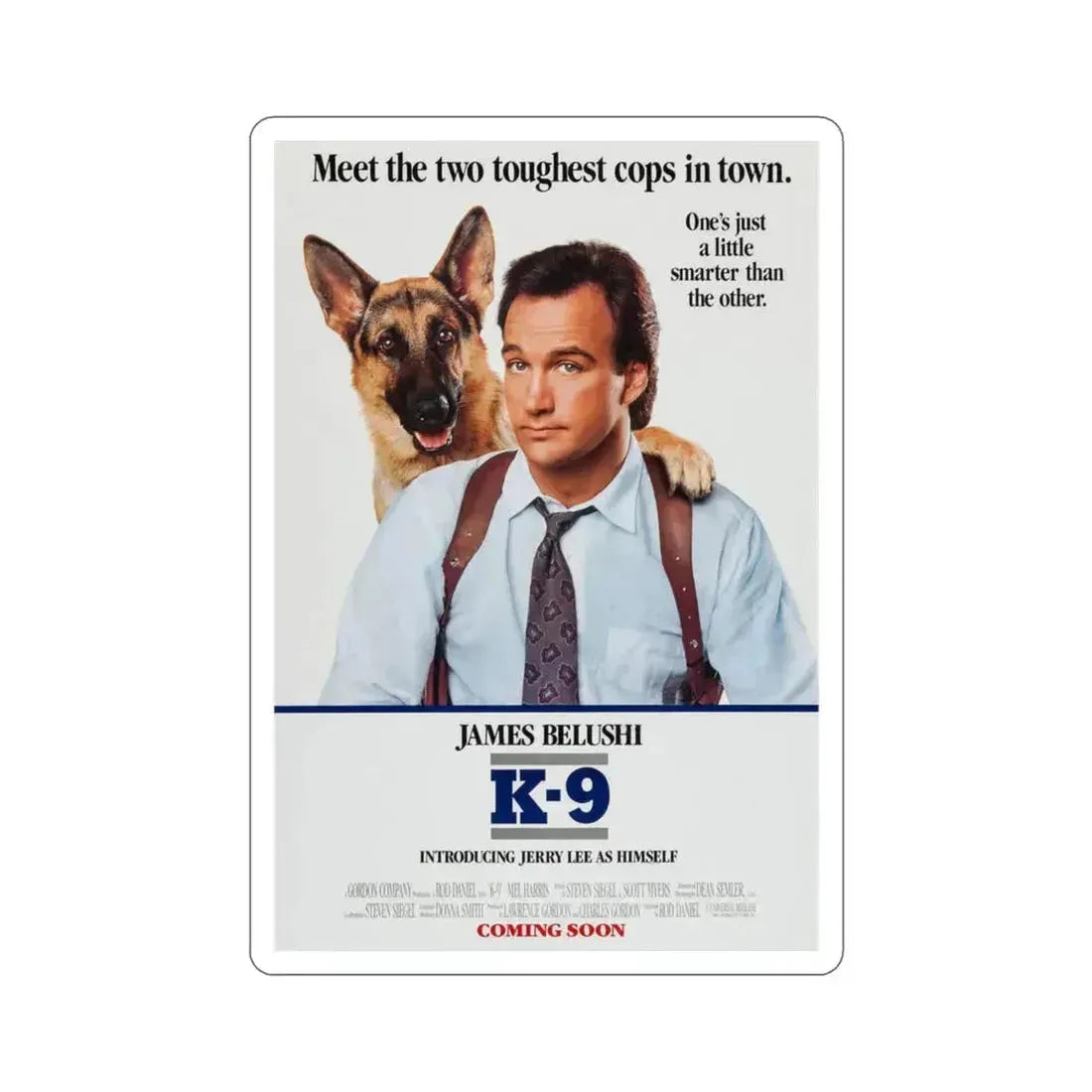 K 9 1989 Movie Poster STICKER Vinyl Die-Cut Decal 3 Inch - The Sticker Space