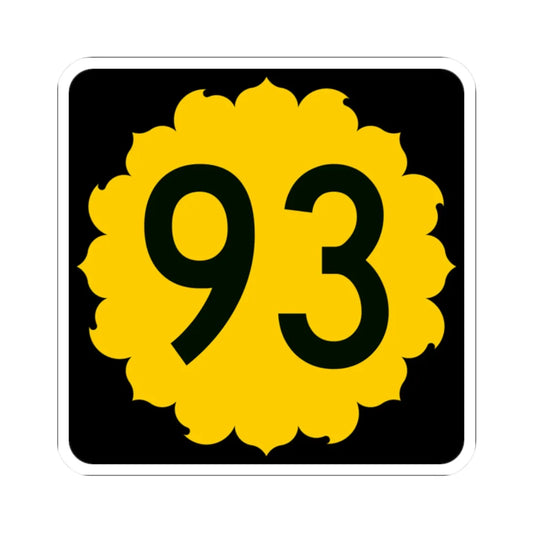 K-93 (Kansas) (Road Sign) STICKER Vinyl Kiss-Cut Decal 2 Inch White - The Sticker Space