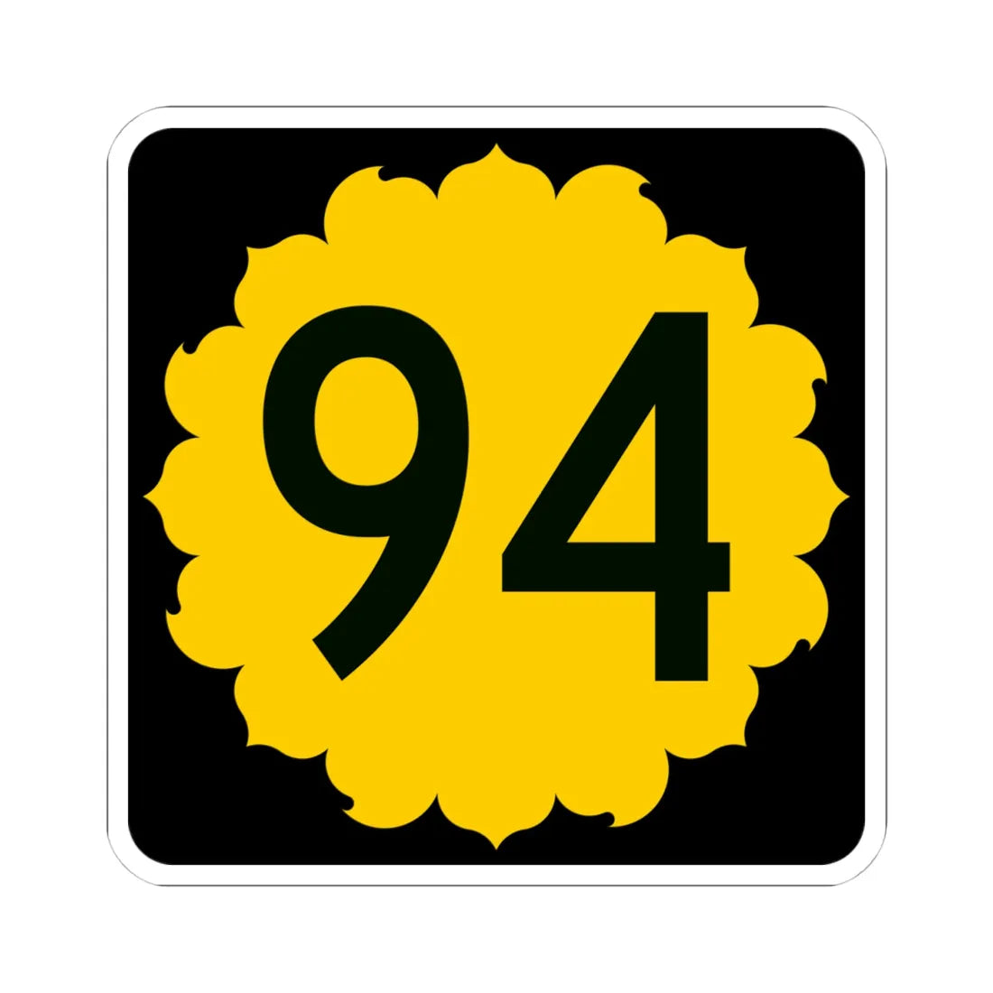 K-94 (Kansas) (Road Sign) STICKER Vinyl Kiss-Cut Decal 4 Inch White - The Sticker Space