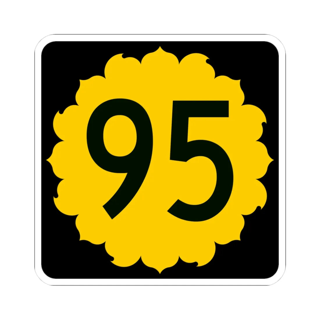 K-95 (Kansas) (Road Sign) STICKER Vinyl Kiss-Cut Decal 3 Inch White - The Sticker Space