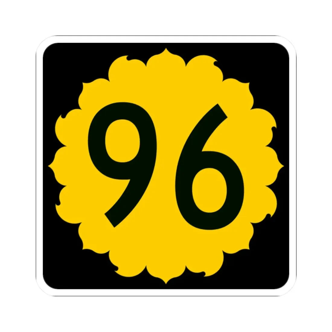 K-96 (Kansas) (Road Sign) STICKER Vinyl Kiss-Cut Decal 2 Inch White - The Sticker Space
