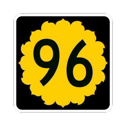K-96 (Kansas) (Road Sign) STICKER Vinyl Kiss-Cut Decal 3 Inch White - The Sticker Space