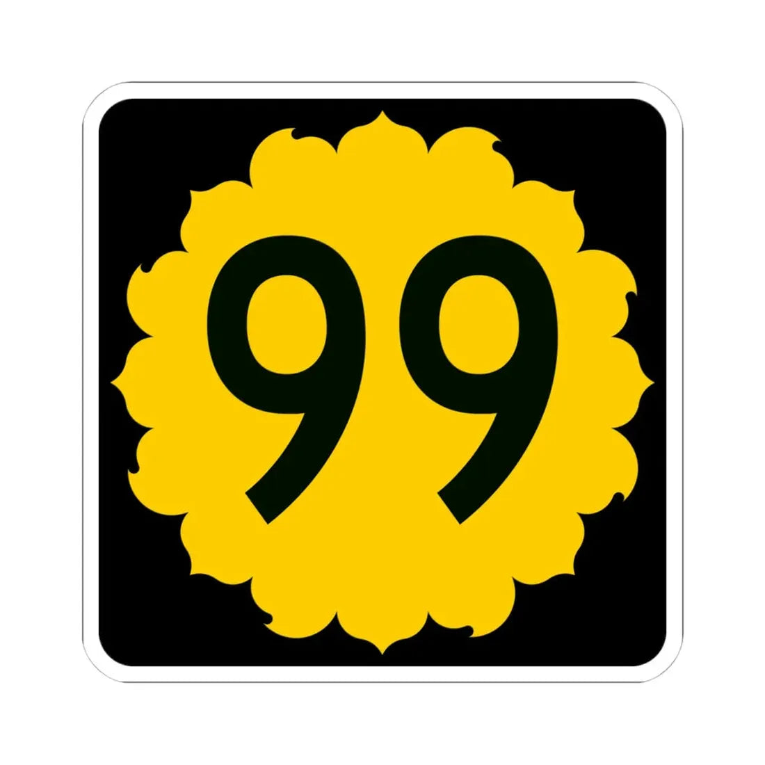 K-99 (Kansas) (Road Sign) STICKER Vinyl Kiss-Cut Decal 4 Inch White - The Sticker Space