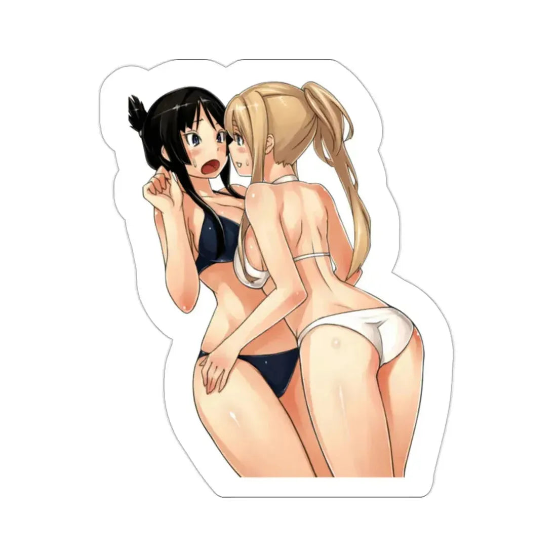 K-ON! - Mio Akiyama and Tsumugi Kotobuki (Anime/Ecchi/Waifu) STICKER Vinyl Die-Cut Decal 2 Inch - The Sticker Space