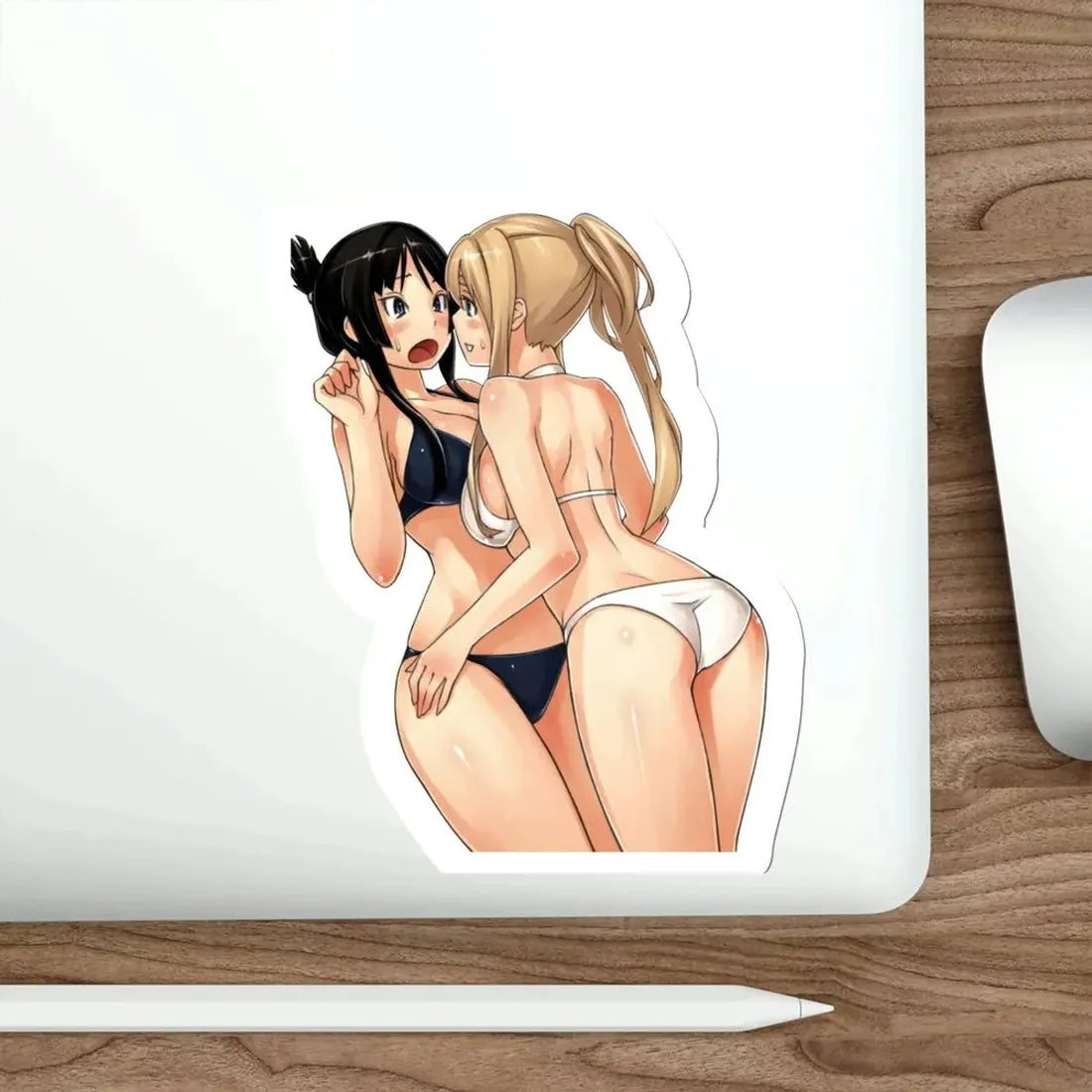 K-ON! - Mio Akiyama and Tsumugi Kotobuki (Anime/Ecchi/Waifu) STICKER Vinyl Die-Cut Decal - The Sticker Space