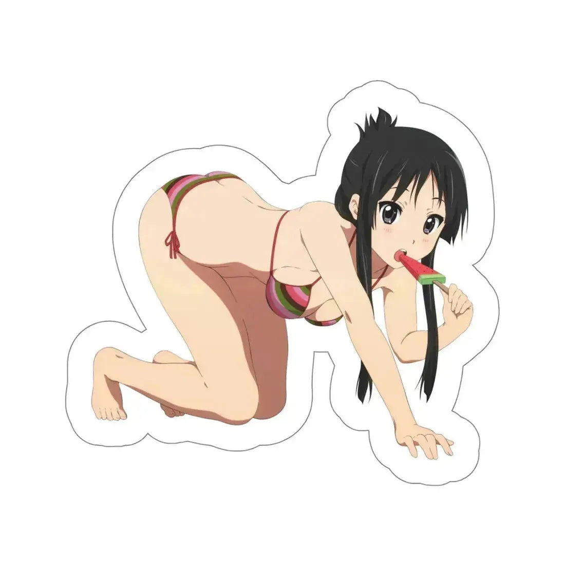 K-ON! - Mio Akiyama v4 (Anime/Ecchi/Waifu) STICKER Vinyl Die-Cut Decal 5 Inch - The Sticker Space
