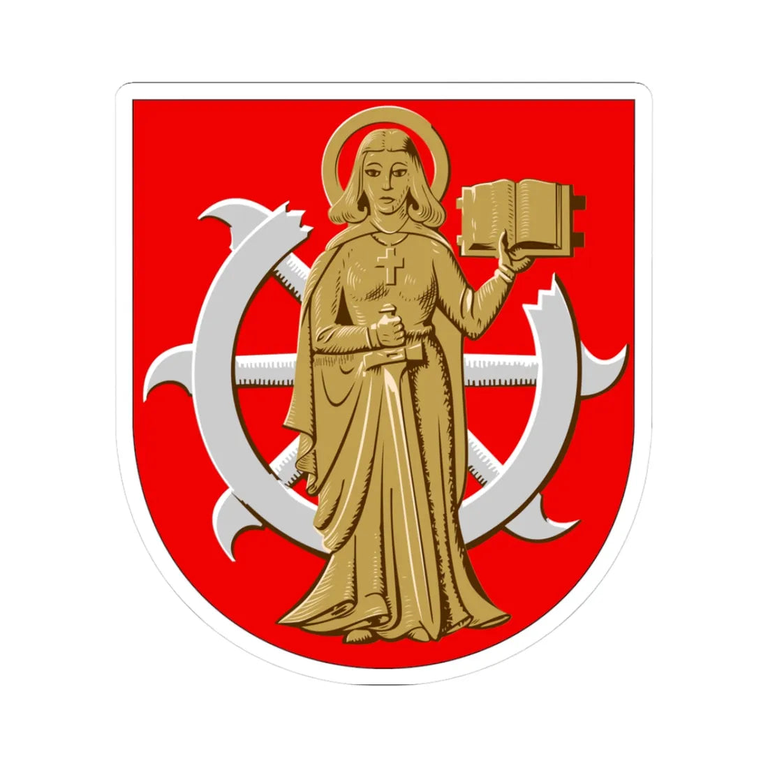 Kaarina.vaakuna (Finland) (Coat of Arms) STICKER Vinyl Kiss-Cut Decal - The Sticker Space