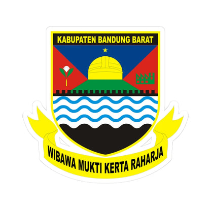 Kab Bandung Barat (Indonesia) (Coat of Arms) STICKER Vinyl Kiss-Cut Decal 3 Inch White - The Sticker Space