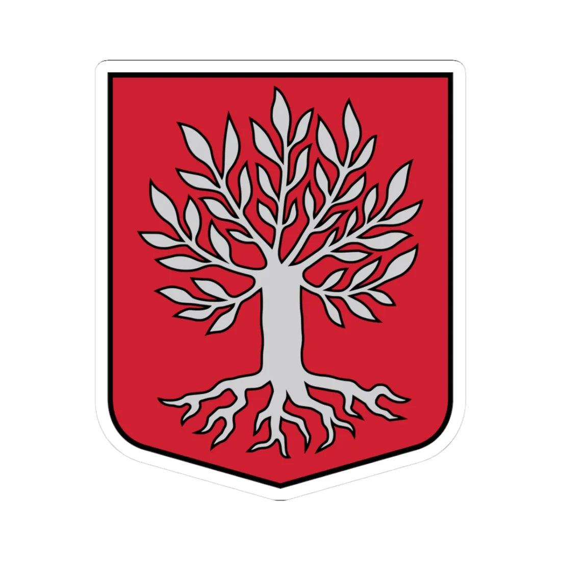 Kabiles pagasta ģerbonis (Latvia) (Coat of Arms) STICKER Vinyl Kiss-Cut Decal 3 Inch White - The Sticker Space