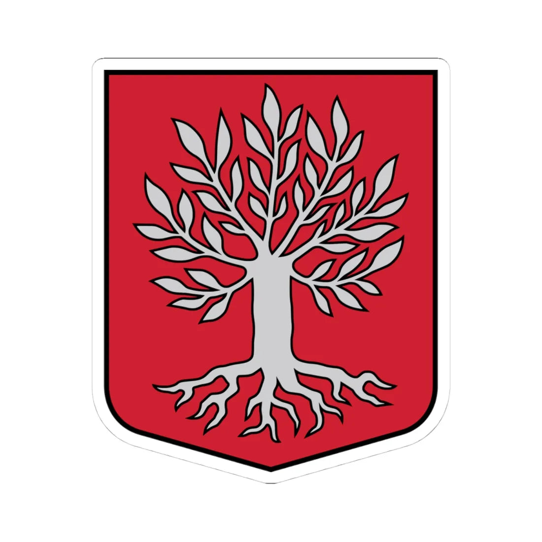 Kabiles pagasta ģerbonis (Latvia) (Coat of Arms) STICKER Vinyl Kiss-Cut Decal 4 Inch White - The Sticker Space