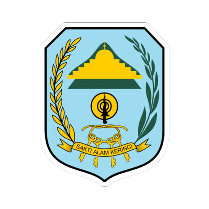 Kab.Kerinci (Indonesia) (Coat of Arms) STICKER Vinyl Kiss-Cut Decal 6 Inch White - The Sticker Space